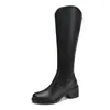 Botas femininas de cano alto novas para outono e inverno fornecimento de botas comércio exterior tamanho britânico 4331 botas de cavaleiro salto quadrado 22 Amazon