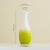 Vaso Cerâmico Shumen Cor Gradiente, Novo Estilo Chinês, Garrafa Simples Gota d'Água, Boca Pequena, Recipiente Artesanal para Arranjo de Flores de Mesa para Hidroponia
