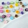 Color Macarrón Estilo Caramelo Cuchara Flor Pintura para Hornear Aleación DIY Cadena para Teléfono Móvil con Cuentas Collar Accesorios para el Cabello