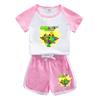 Roupas de verão masculinas terno 2023 novas roupas infantis contrastam roupas de cores frias bonito puro algodão roupas esportivas infantis de verão