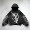 Sudadera con capucha cruzada, sudadera con capucha de invierno de alta calle unisex, top versátil
