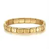 Pulsera Módulo Italiano Popular de Acero Inoxidable Chapado al Vacío Oro 18K Joyería de Garra de Gato Corazón de Mariposa de Temu