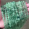 Jingde joyería 8A fluorita verde natural cuentas redondas pulsera de cristal semiacabada cuentas sueltas joyería diy distribución al por mayor