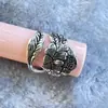 Anillo para Hombres Mayores Apertura Ajustable Estilo de Corte para Mujeres Diseño Retro de Nicho Marca de Moda Anillo de Estilo Frío Dedo Índice