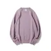 Sudadera de Algodón de Alta Gama, Color Sólido, Saludable, con Logo Impreso Personalizado, Ropa de Trabajo de Cuello Redondo para Otoño e Invierno, Uniforme Corporativo de Manga Larga con Bordado