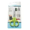 Tijeras de Acero Inoxidable Manuales DIY para Niños con Cubierta Protectora, Tijeras de Oficina, Tijeras Multifuncionales para el Hogar con Escala, Tijeras para Estudiantes
