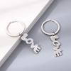Llavero de acero inoxidable transfronterizo con forma de corazón, llavero con forma de corazón, accesorios de joyería DIY, colgante
