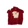 [Ningli] Suéter navideño versátil de ajuste holgado para niñas, colección otoño 2026, top de punto sin mangas de cuello alto, estilo moderno