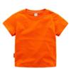 Camiseta Casual Unisex de Manga Corta de Color Sólido para Niños Verano 2026 100% Algodón Puro en Stock Venta al por Mayor