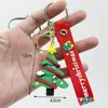 Llavero Navideño Transfronterizo Colgante Caja Sorpresa Papá Noel Muñeco de Nieve Árbol de Navidad Llavero Navideño Colgante Pequeño