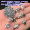 Plata Pura s999 Retro Seis Caracteres Mantra Nube Propicia Cuentas Separadas Cuerda Trenzada para Mano Pulsera Collar Accesorios DIY Hechos a Mano