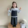 Conjunto de Ropa de Otoño para Niñas 2026 Nuevo Estilo de Moda Elegante para Niña Pequeña Bebé Primavera Otoño Muy Bonito Conjunto de Tres Piezas