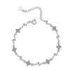 Versión coreana de pulsera de cristal azul con jitter plateado para mujer, moda creativa, pulsera de rayo de diamante, personalidad simple