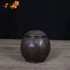 Artesanía de Lata para Té de Ciruelo de Latón, Orquídea, Bambú y Crisantemo, Lata de Té Decorativa Creativa para Escritorio de Oficina, Artesanía Decorativa de Cobre