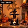 Decoraciones Temáticas de Calabaza de Halloween Adornos de Madera con Forma de Fantasma para Escritorio Decoración de Ambiente para Ventana Accesorios para Fotos