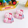 Animais de Desenho Fofo Carrinho Bate-bate Patch de Acrílico Material Artesanal Broche Ímã de Geladeira Caixa de Armazenamento Adesivo Acessórios