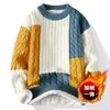 Venta Caliente Transfronteriza Suéter Holgado de Punto para Hombre de Cuello Alto Medio Ropa de Punto para Hombre Talla Grande Directo del Fabricante