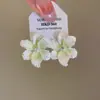 Brincos de Franja com Sementes Dopamina de Primavera Brincos de Tarraxa High-End de Luxo Leve Brincos Estilo Férias Atmosféricos para Mulheres