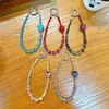 Cadena para Teléfono con Abalorios de Fresa Incrustados de Diamantes, Llavero, Colgante para Mochila, Llavero de Coche, Regalo Pequeño, Venta al por Mayor de Comercio Exterior