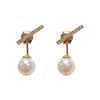 Agulha de Prata 925 Estilo Coreano Geométrico Simples Compacto de Strass Moda Brinco de Pérola Brilhante Brincos Elegantes para Meninas