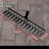 Rastelo Espiral Espessado Feito de Aço Manganês, Soldado para Uso Agrícola, Multifuncional com Cabo de Madeira, Forjado Integrado para Jardinagem, Capina e Escavação
