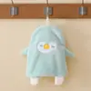 Toalla de mano suave absorbente linda caricatura toalla colgante secado rápido para secar manos tipo colgante baño toalla de mano cocina