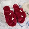 Novas pantufas de pelúcia transfronteiriças femininas para casa, quentes, de algodão, casuais, de moda, pantufas fofas, fabricantes, fornecimento direto no atacado