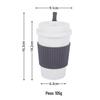 Copo de Café de Palha de Trigo Transfronteiriço, Copo de Água, Copo de Mistura Portátil, Copo de Plástico de Alta Qualidade para Exterior, Caneca com Tampa