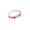 Anel de Amor Transfronteiriço Novo Diamante Completo Gotejando Óleo Feminino Personalizado Joia Retrô Simples Multicolorido Artesanato R062