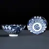 Taza de té cerámica sombrero maestro taza de té pintada a mano té individual taza de té japonés azul y blanco porcelana taza de té juego de té kung fu cuenco de té al por mayor