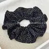 Scrunchie Retro Estilo Coreano com Estampa de Leopardo e Toque de Luxo, Elástico Duplo Grande Redondo para Coques, Acessório de Cabelo Elegante