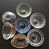 Tigela de cristal de 7cm vidro tigela transparente para fornecimento de água tigela colorida sala budista oferenda tigela de água benta