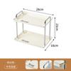Suporte de Xícara de Chá Plástico para Armazenamento Sala de Jantar Luxo Leve Bandeja de Armazenamento de Mesa de Camada Dupla Prateleira de Armazenamento Mesa de Frutas Utensílios de Mesa Bandeja de Armazenamento com Drenagem