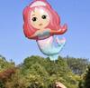 Balão de ar hélio flutuante de desenho animado oceano princesa sereia bastão de mão voador céu barraca decoração de aniversário presente