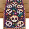 Suministro Exclusivo Transfronterizo de Nuevos Caminos de Mesa, Populares Diseños de Calabaza y Calavera para Halloween y Navidad, Decoraciones Personalizadas para Mesa de Comedor del Hogar