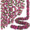 Rosa artificial videira flor artificial rattan ar condicionado tubulação revestimento sala de estar teto decoração plástico Vine flor artificial Videira