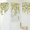 Adesivo de parede de trepadeira com folha verde de girassol, adesivo de decoração de rodapé de entrada de sala de estar, pintura de parede autoadesiva e removível para decoração de casa