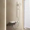 Juego de ducha simple para baño del hogar, rociador sin mango, presurizado, desmontable, juego de ducha minimalista estilo crema, juego completo