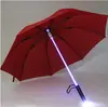 Guarda-chuva LED Colorido Emissor de Luz com Cabo Longo, Cabo Criativo Iluminado, Guarda-chuva Reto de Advertência para Viagem Noturna, Guarda-chuva à Prova d'Água e de Vento para Presente
