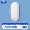 Villa Jardín Pared Control de Sonido y Luz Lámpara de Pared Exterior Impermeable Balcón Exterior Patio Puerta Lámpara Sensor Infrarrojo Cuerpo Humano