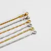 Cadena Figaro de acero inoxidable transfronteriza, cadena retorcida, collar de onda de agua, joyería de acero de titanio electrochapado al vacío de 18k, al por mayor en stock