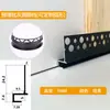Rodapié Empotrado de Aleación de Aluminio con Yeso Pre-Empotrado, Zoclo de Piso en Forma de L, Rodapié Metálico Empotrado Invisible Oculto en Forma de H