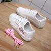 Primavera y Verano Nuevos Zapatos Blancos Estilo Urbano para Estudiantes Bordados Transpirables Tenis Planos Zapatos Casuales Blancos Zapatos de Mujer Estilo Coreano