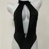 Ropa Interior Sexy Rou Man Pecho Pequeño Gratis Sexy Abertura en la Entrepierna Uniforme de Mujer Pijama Tentador Traje de una Pieza Pasión 2108