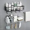 Estante de Almacenamiento para Baño y Cocina, Estante de Almacenamiento Triangular de Hierro sin Taladro para Artículos de Tocador de Baño en Esquina