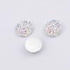 10mm yeso fondo plano resina diamante mineral cristal racimo cóncavo-convexo accesorios de joyería parche de joyería DIY en stock