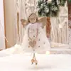 Decoración mini de Navidad para ventana Lana de cedro fieltro simulación adornos material DIY copo de nieve blanco cifrado árbol de Navidad