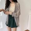 Cárdigan de Verano con Protección Solar para Mujer 2025 Nuevo Camisa Fina de Manga Larga Resistente a los Rayos UV Camisa de Gasa Holgada