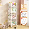 Estantería de Almacenamiento Multicapa Macaron Carrito Pequeño Organizador Móvil de Snacks y Juguetes Estantería de Piso para Niños Estantería de Almacenamiento