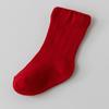 Bebés recién nacidos niños y niñas bebé bebé niños pequeños algodón peinado primavera y otoño invierno año nuevo calcetines rojos bolsa transparente venta al por mayor